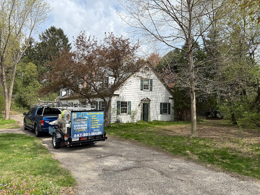 House Washing in Trout Valley, Illinois...Built Up Grime Washed Away by Softwash!