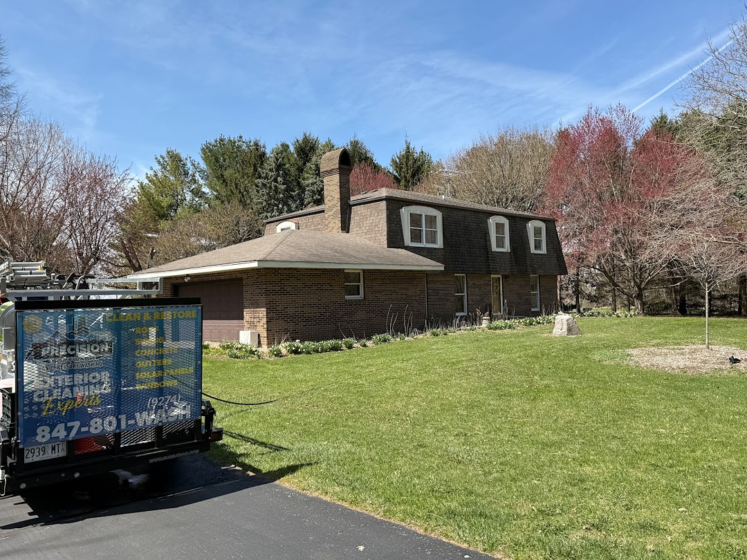 Large Roof Wash in Woodstock, Illinois...Fantastic Roof Cleaning! WOW!